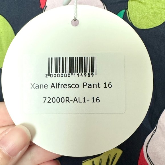 Little Party Dress Womens 16 Black Xane Alfresco Wide Leg Pant Fruit Novelty New - Picture 8 of 13